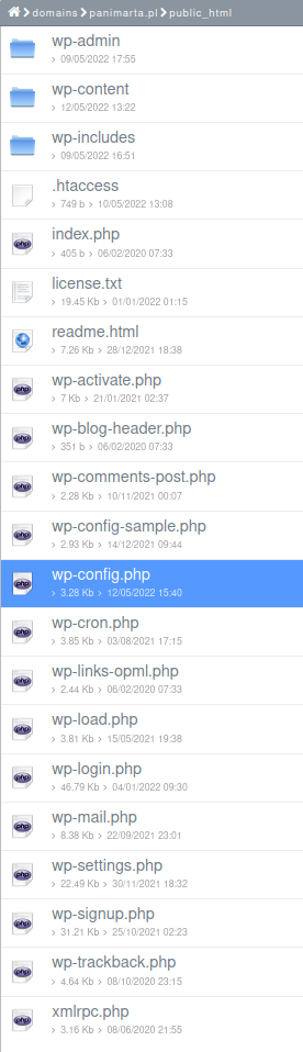 Gdzie jest wp-config.php?